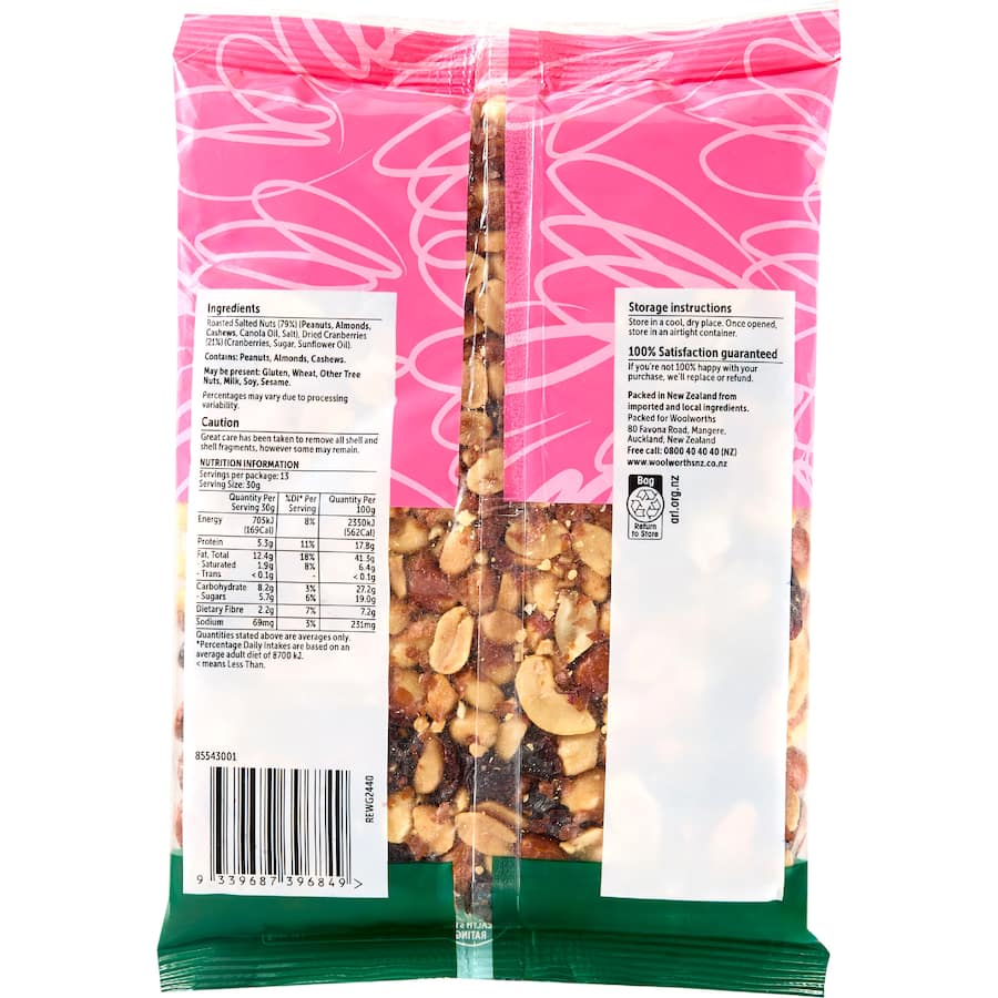 Woolworths Snack Mix Cranberry Nut Twist 400g