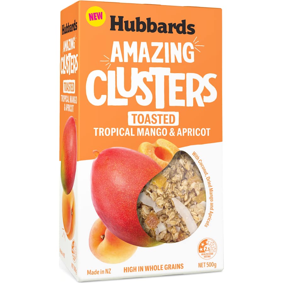 Hubbards Amazing Clusters Cereal Toasted Tropical Mango Apricot