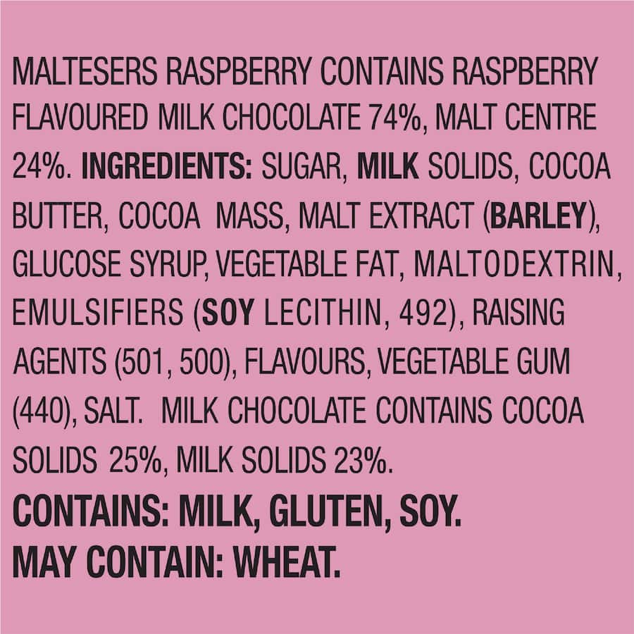 Maltesers Chocolate Raspberry 120g