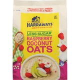Harraways Less Sugar Oats Raspberry Coconut 800g