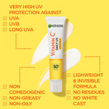 Garnier Vitamin C Daily Uv Invisible Spf 50+ 40mL