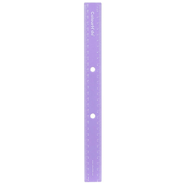 Vibrant purple 30cm rulers with metric measurements, perfect for students and professionals, pack of 24 for easy storage.