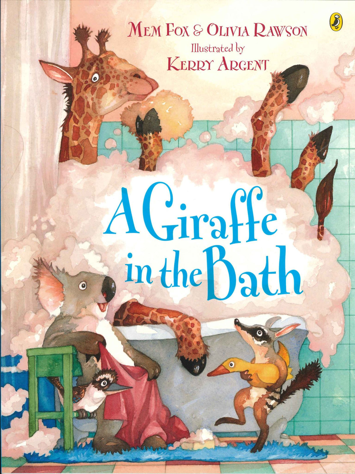 A Giraffe in the Bath