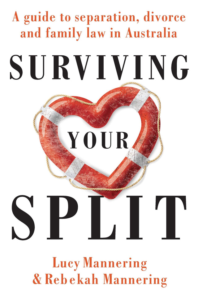 "Cover of 'Surviving Your Split' featuring humorous and practical guidance for Australians navigating divorce."