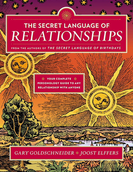 "The Secret Language of Relationships" book cover, featuring intricate design, exploring human connections and personality traits.