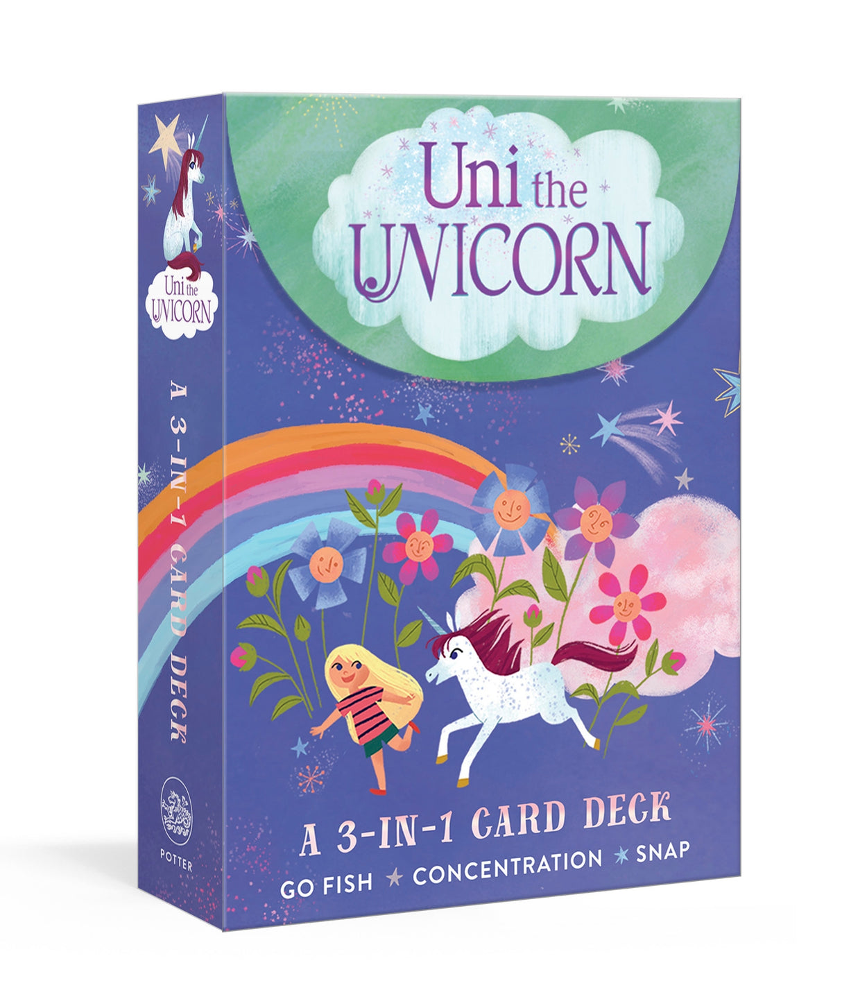 Uni the Unicorn: A 3-in-1 Card Deck : Card Games Include Go Fish, Concentration,