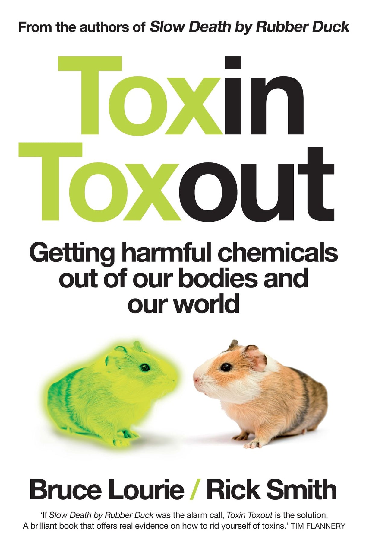 Book cover of 'Toxin Toxout' by Bruce Lourie and Rick Smith, focusing on detoxifying from harmful chemicals in everyday life.