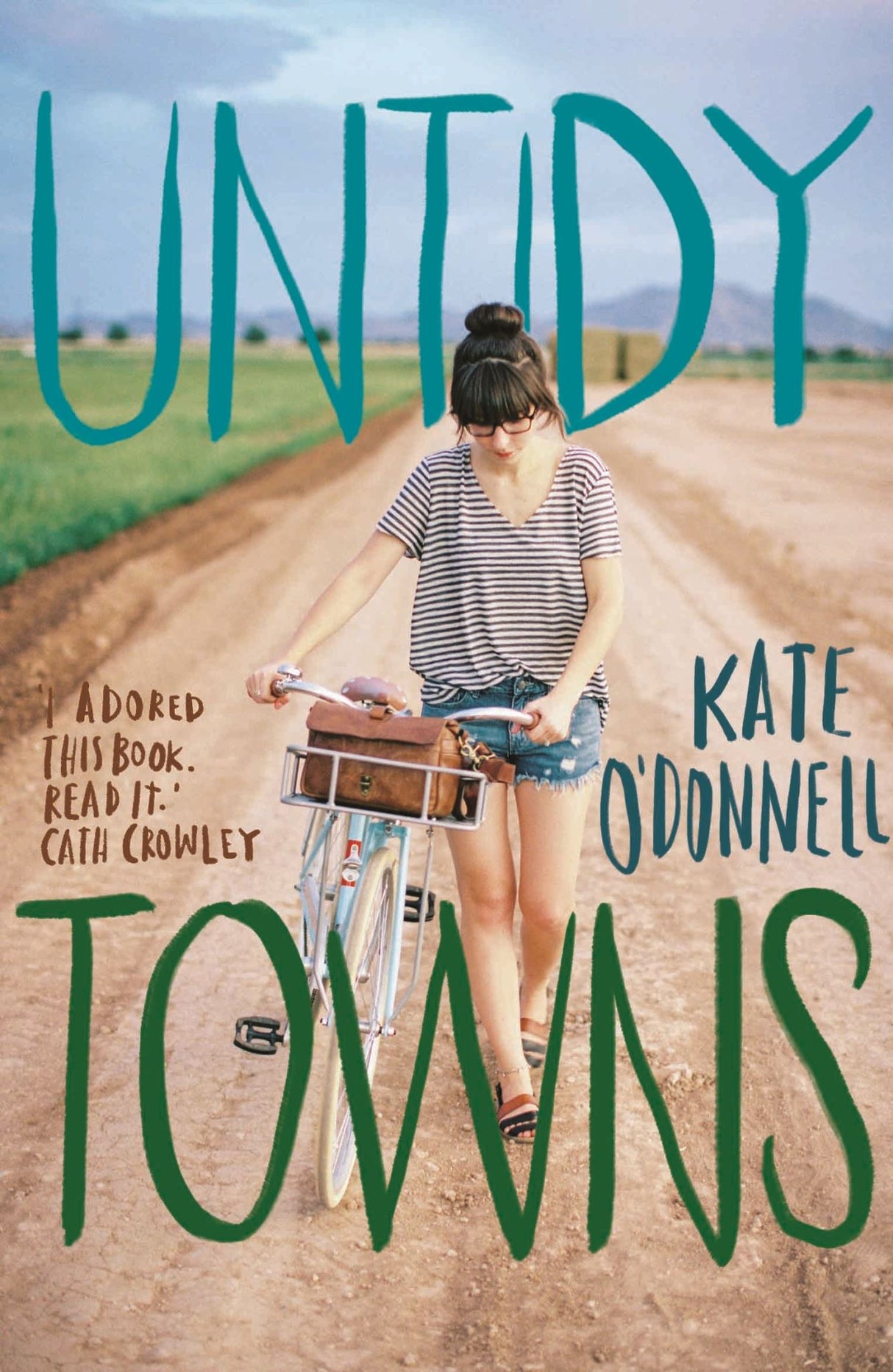 Image of "Untidy Towns" book cover featuring a young girl on a journey of self-discovery and resilience in her hometown.