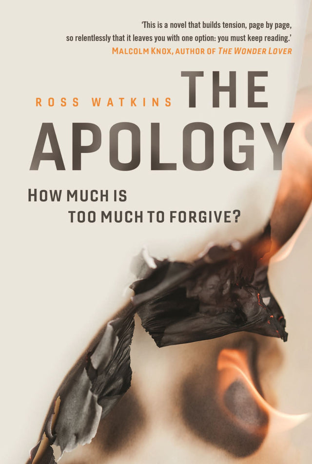 Cover of *The Apology*, a gripping novel about accusation and redemption by Adrian Pomeroy, published in 2018.