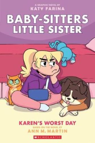 Cover of "Baby-Sitters Little Sister #3: Karen's Worst Day" featuring Karen amidst her chaotic and emotional day.