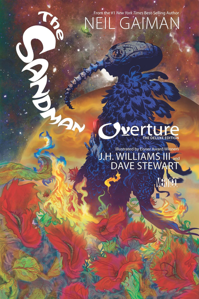 "Deluxe edition of The Sandman Overture by Neil Gaiman, featuring stunning artwork by JH Williams III in a beautiful hardcover."