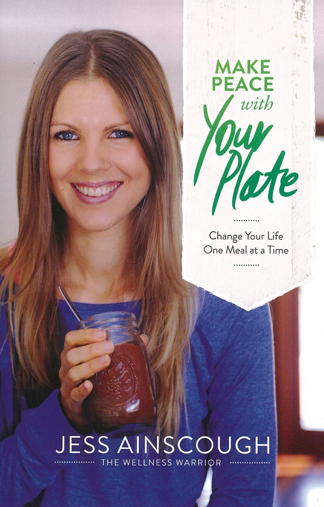 Book cover of "Make Peace With Your Plate" by Jessica, featuring a vibrant design focused on healthy living and wellness transformation.