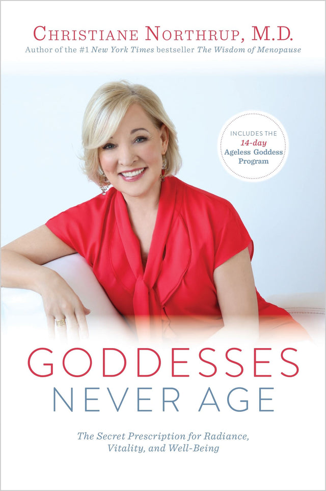 "Goddesses Never Age book cover featuring vibrant colors and an empowering title about embracing ageless beauty and health."