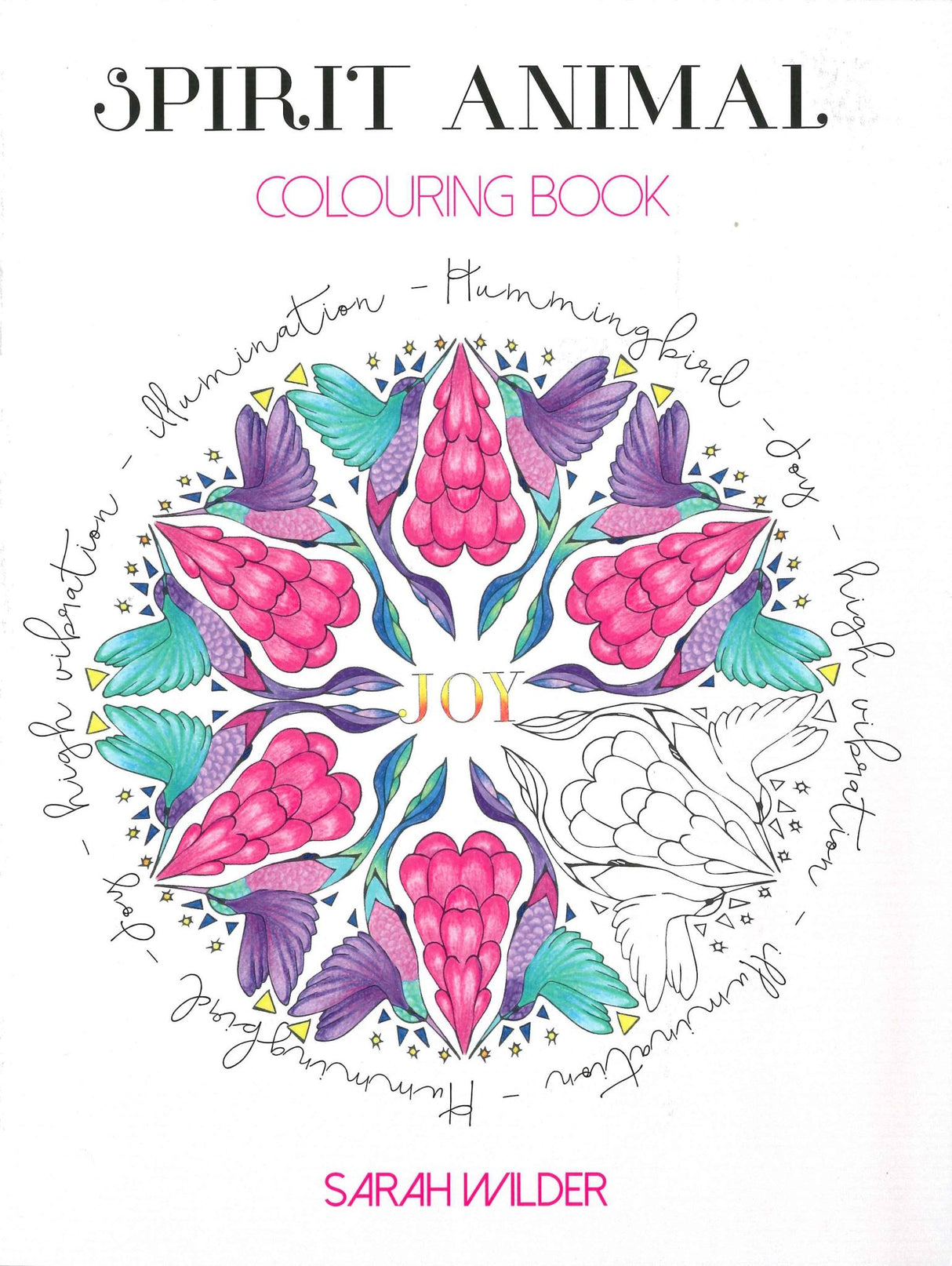 Coloring book featuring spirit animals, designed for relaxation and creativity, suitable for all ages, 96 pages of artistic meditation.