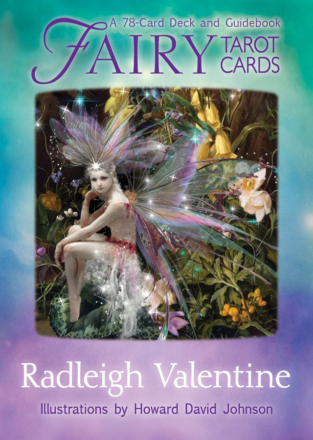 Fairy Tarot card deck with 78 richly illustrated cards and guidebook for enhancing self-esteem and life purpose.