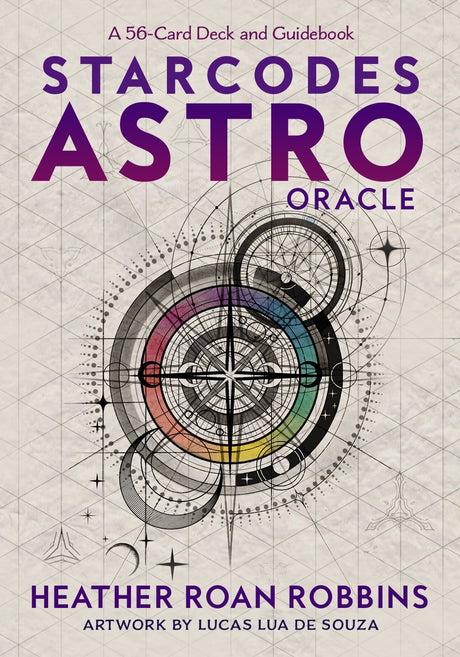 Vibrantly illustrated Starcodes Astro Oracle card deck for astrology insight and personal guidance, perfect for all levels.