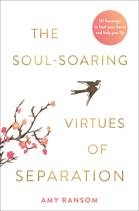 Book cover of "The Soul-Souring Virtues of Separation," a guide for emotional recovery and personal growth after heartbreak.