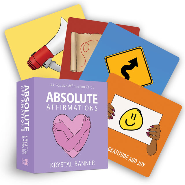 Colorful 44-card affirmation deck promoting positivity and empowerment with powerful messages and vibrant imagery.