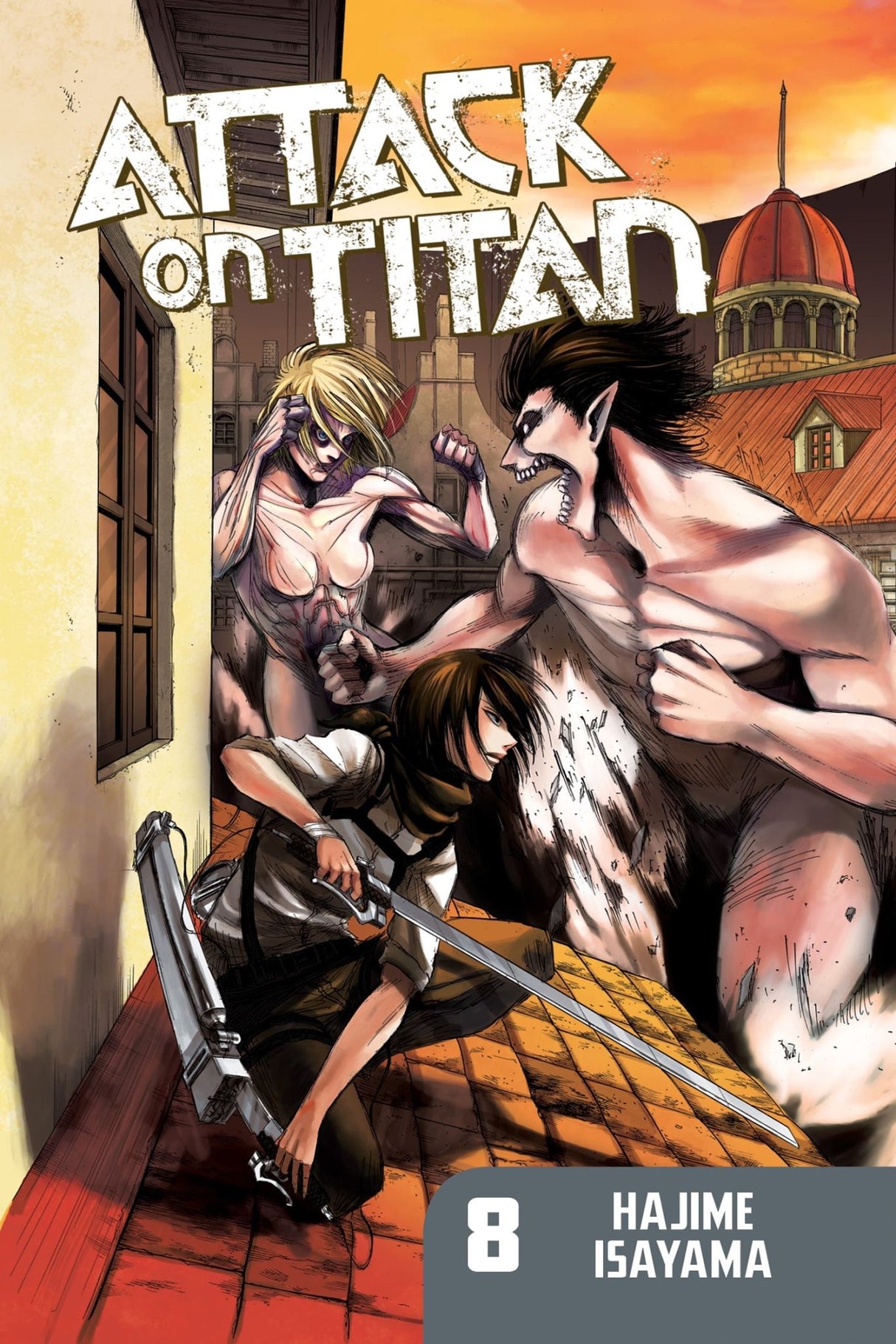 Attack on Titan Volume 8 features Eren confronting losses and the female Titan's terror in a gripping 192-page graphic novel.