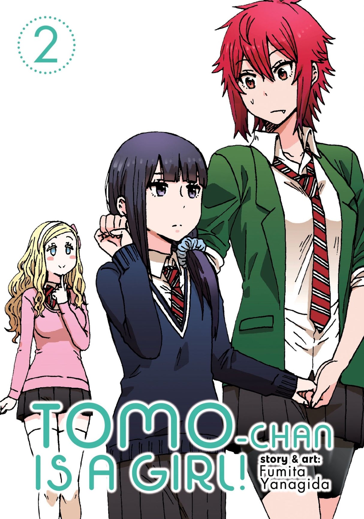 Cover of "Tomo-chan is a Girl! Vol. 2" featuring Tomo Aizawa, capturing the humor and romance of teenage life.