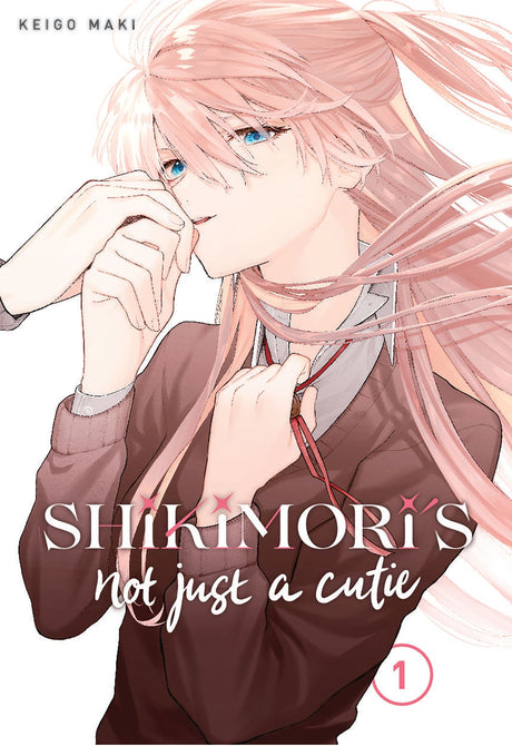 Cover of "Shikimori's Not Just a Cutie 1", showcasing high school romance with charming illustrations of Shikimori and Izumi.