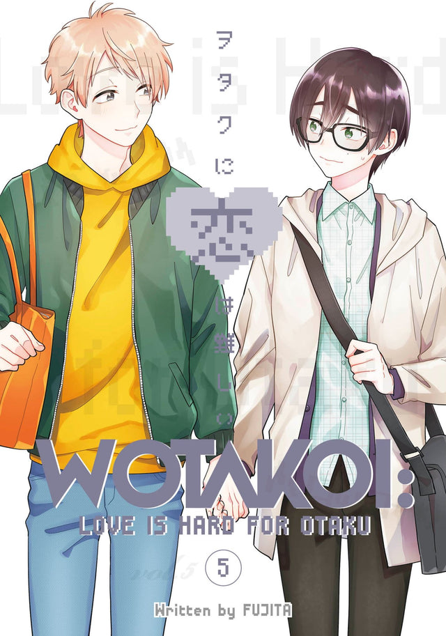 Manga volume 'Wotakoi: Love Is Hard for Otaku 5' featuring romantic comedy and otaku culture with vibrant characters and storytelling.