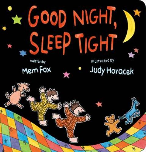 Enchanting board book "Good Night Sleep Tight" for kids 0-5, with whimsical illustrations and comforting nursery rhymes.