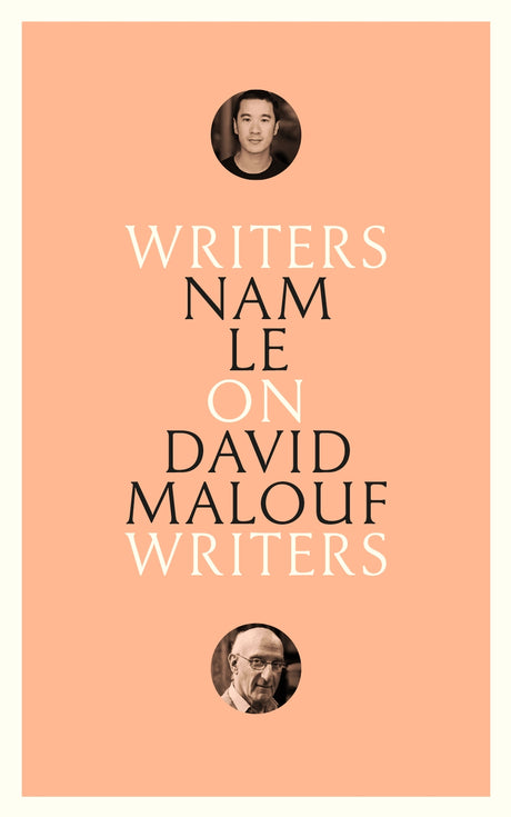 Book cover of "On David Malouf: Writers on Writers" by Nam Le, exploring themes of identity and the art of writing.