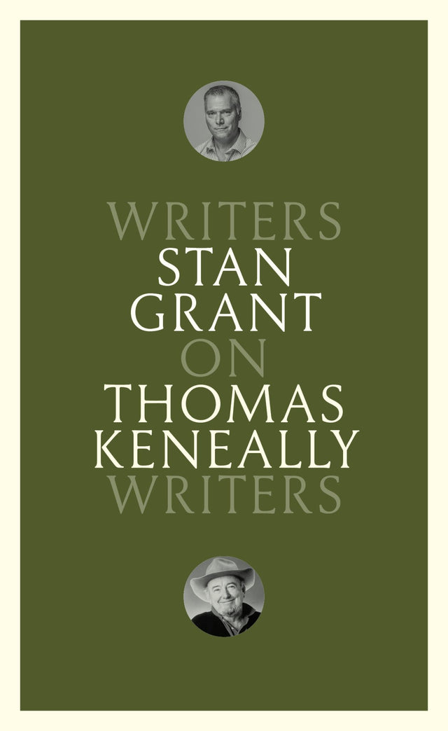 Book cover of 'On Thomas Keneally' by Stan Grant, exploring Indigenous narratives in Australian literature, 96 pages, published 2021.