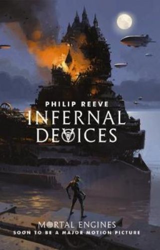 Cover of *Infernal Devices*, a thrilling paperback about adventure and family set in a dystopian Anchorage.