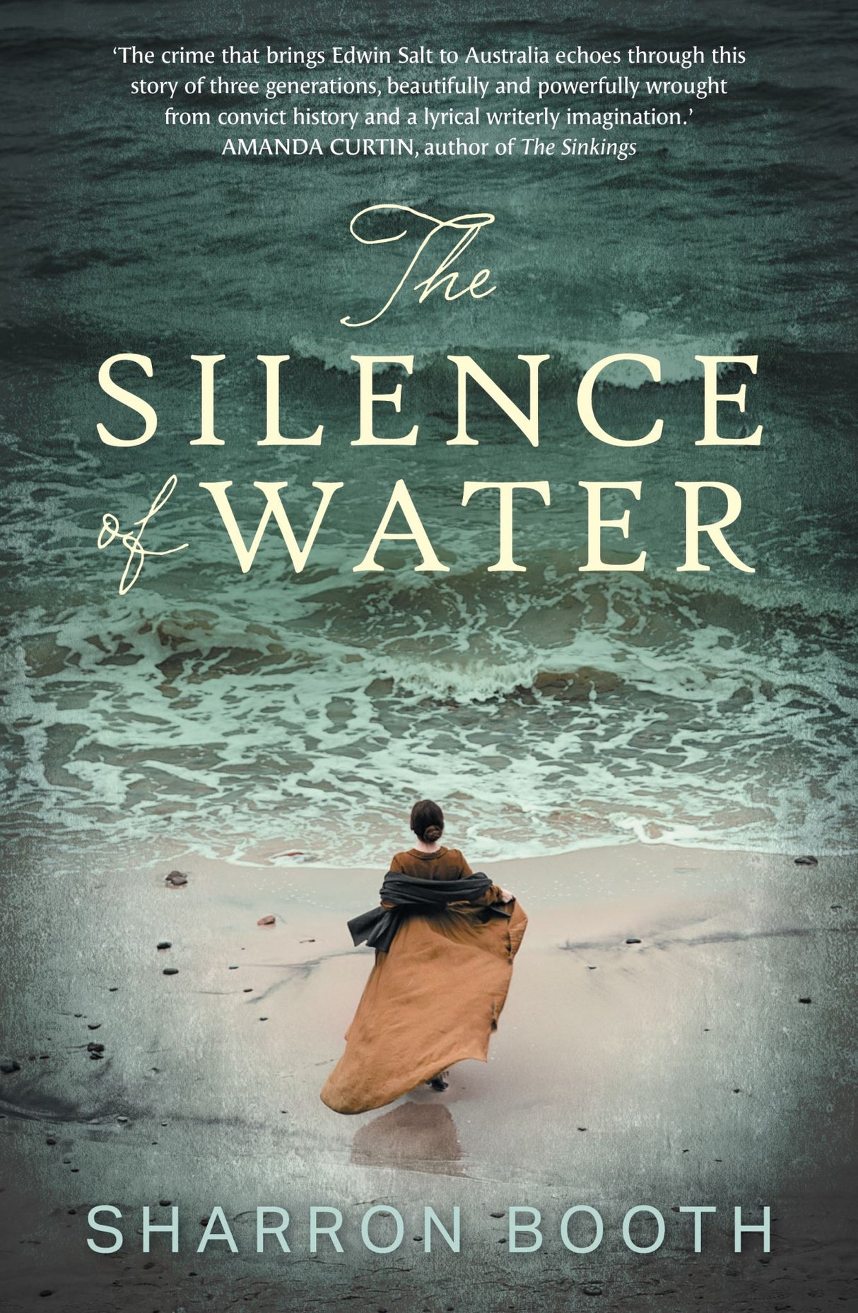 Cover of 'The Silence of Water', a 2022 trade paperback by Fremantle Press, exploring love, loss, and nature's tranquility.