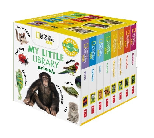 NATIONAL GEOGRAPHIC KIDS: MY LITTLE 8-BOOK ANIMAL LIBRARY CUBE (DISNEY)