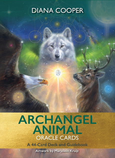 A beautifully illustrated oracle deck featuring 44 animal cards that channel powerful spiritual messages from Archangels.