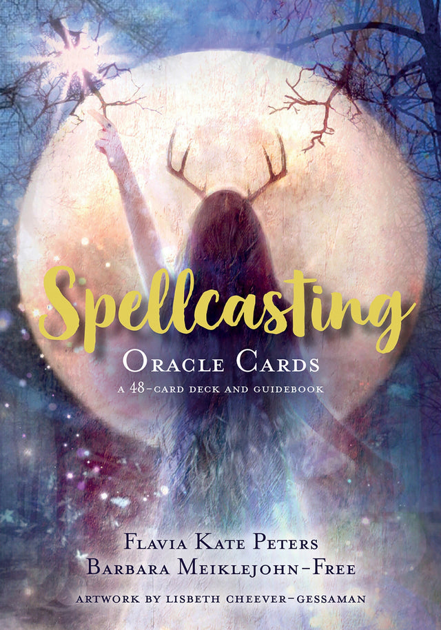 "Beautifully illustrated oracle cards for spellcasting, featuring unique spells, magical ingredients, and a comprehensive guidebook."