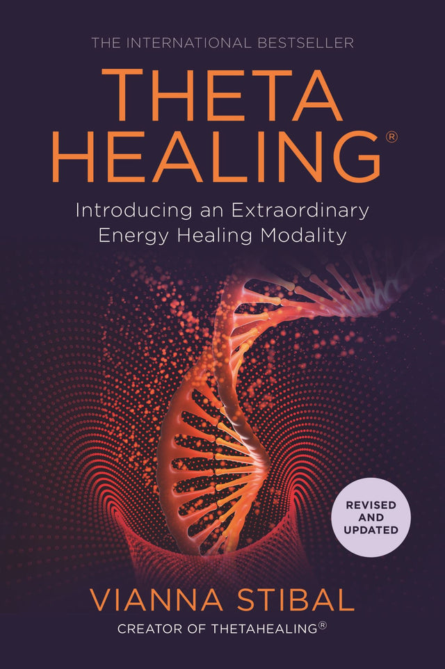 Cover of "ThetaHealing" book featuring vibrant colors and intricate energy designs, promoting holistic wellness and healing techniques.