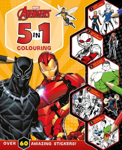 Avengers: 5 In 1 Colouring (Marvel)