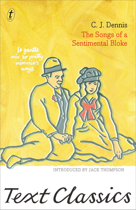 Cover of "Songs of a Sentimental Bloke: Text Classics," a 128-page comic verse novel highlighting Australian love stories.