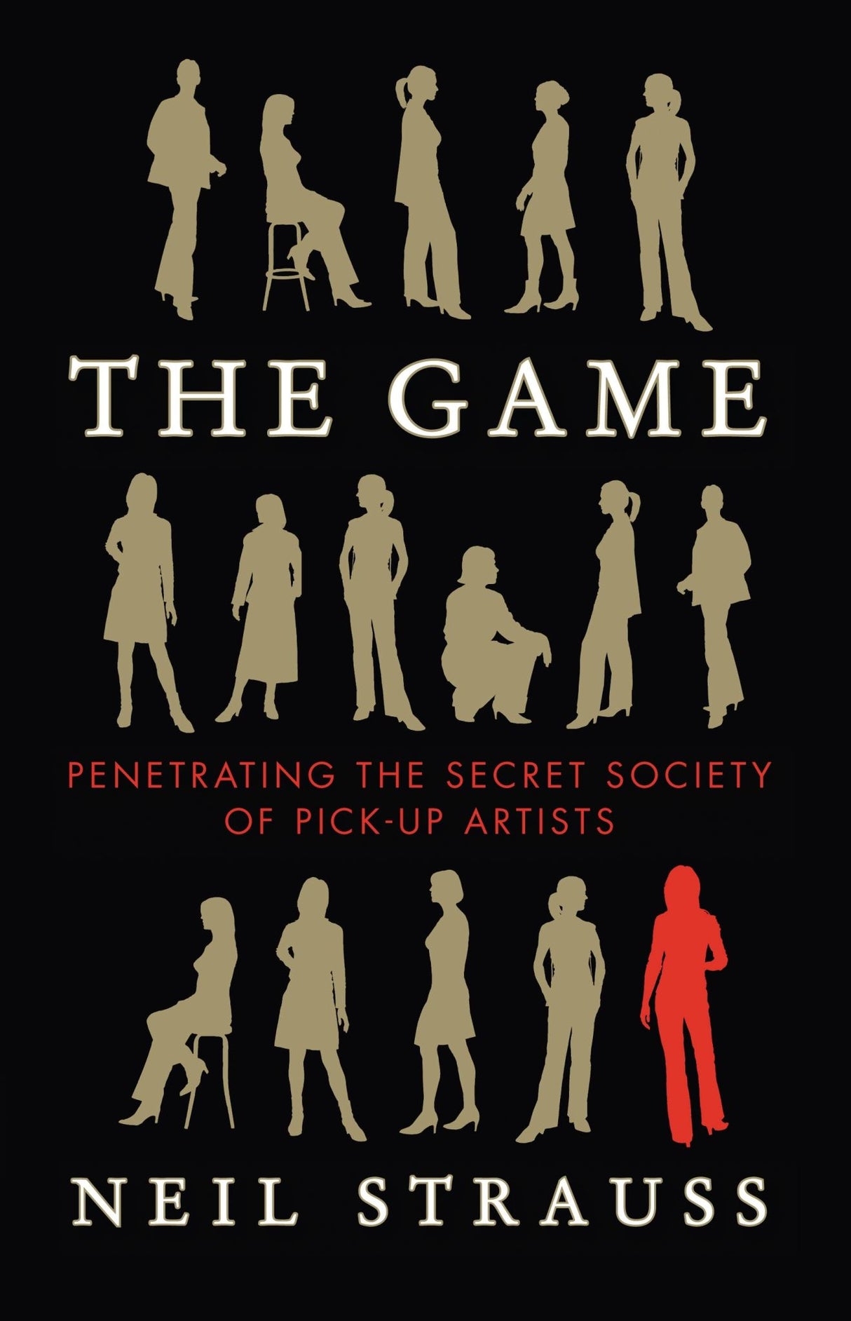 Cover of 'The Game' by Neil Strauss, exploring seduction and transformation in the pick-up artist society.