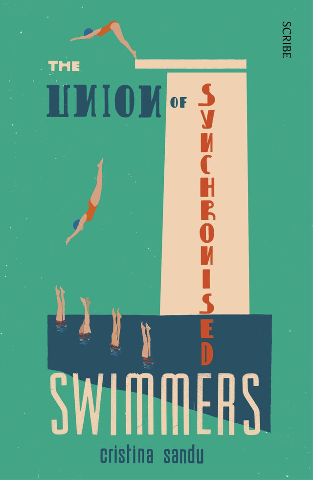 Cover of 'The Union of Synchronised Swimmers', featuring six girls in synchronized swimming poses, symbolizing dreams and resilience.