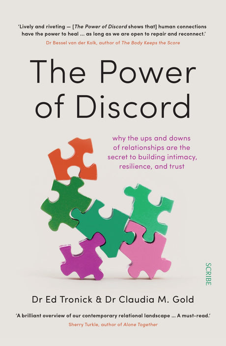 Cover of "The Power of Discord," showcasing the transformative insights on relationships by Ed Tronick and Claudia Gold.