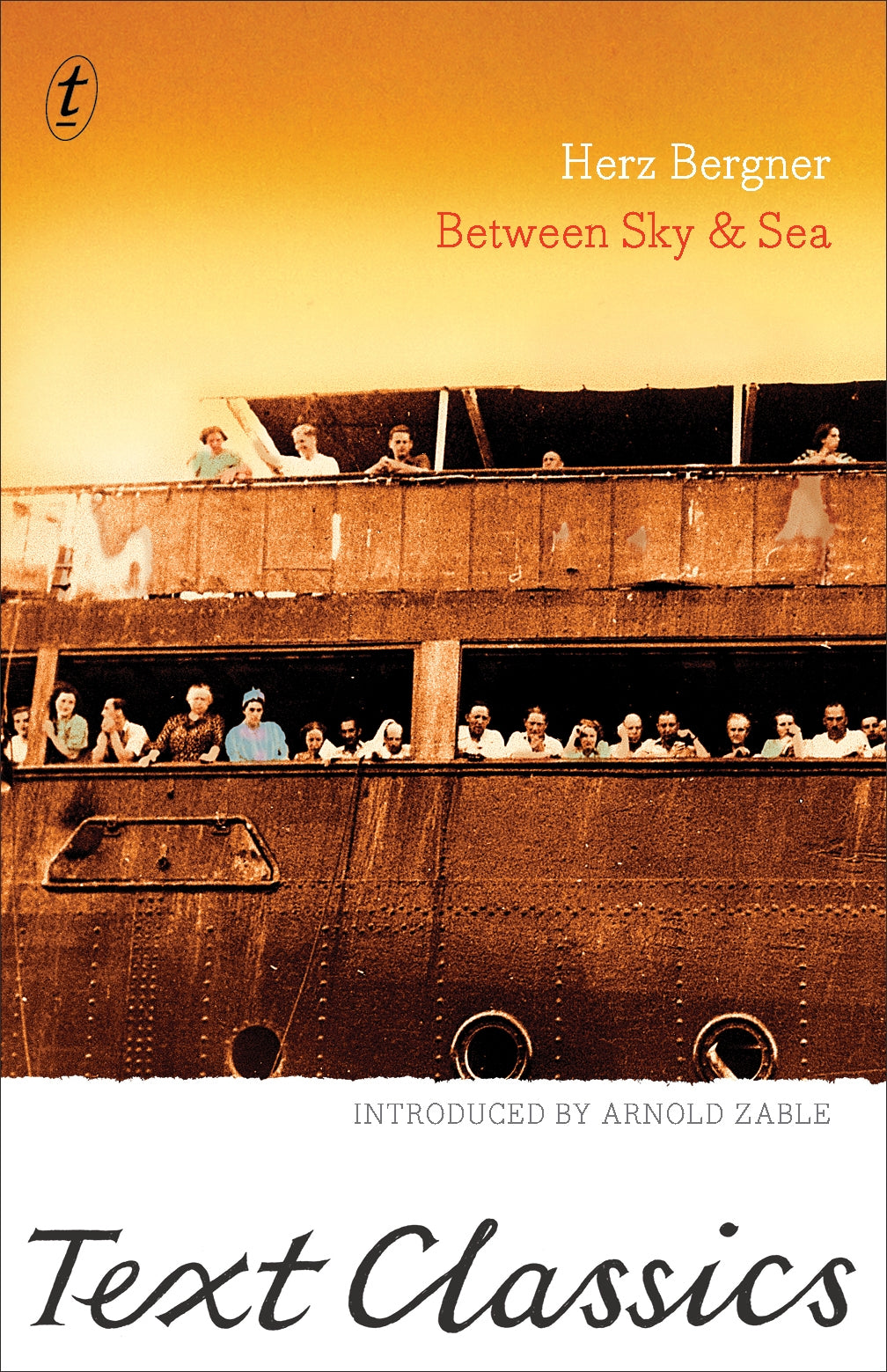 Cover of "Between Sky & Sea," a poignant tale of Jewish refugees' journey and humanity amid despair.