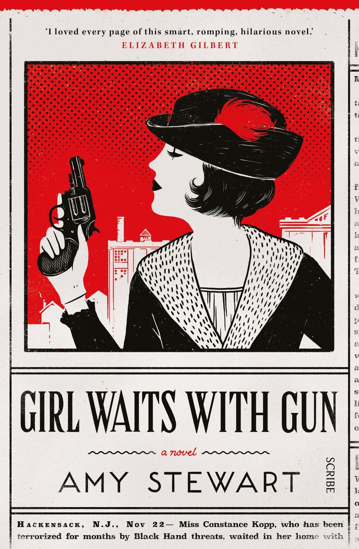 Cover of 'Girl Waits with Gun', a historical fiction novel featuring Constance Kopp, one of the first female deputy sheriffs.