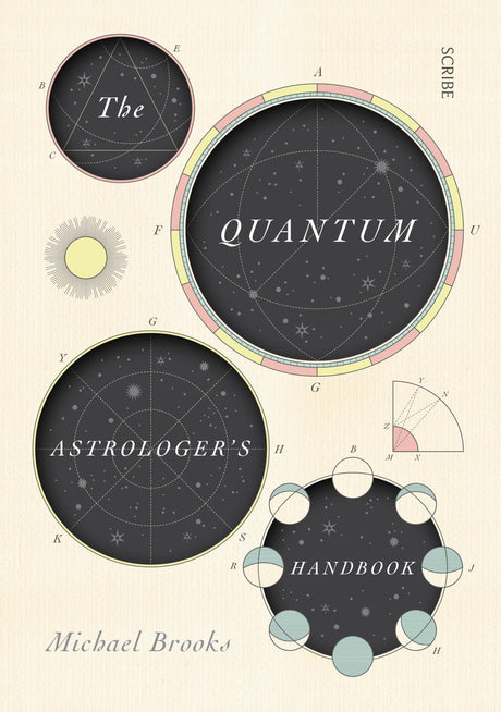 Cover of 'The Quantum Astrologer's Handbook' by Michael Brooks, exploring quantum physics and the life of Jerome Cardano.