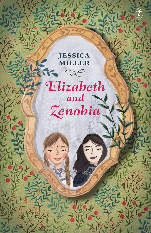 "Front cover of *Elizabeth and Zenobia*, featuring whimsical artwork reflecting themes of friendship and mystery."