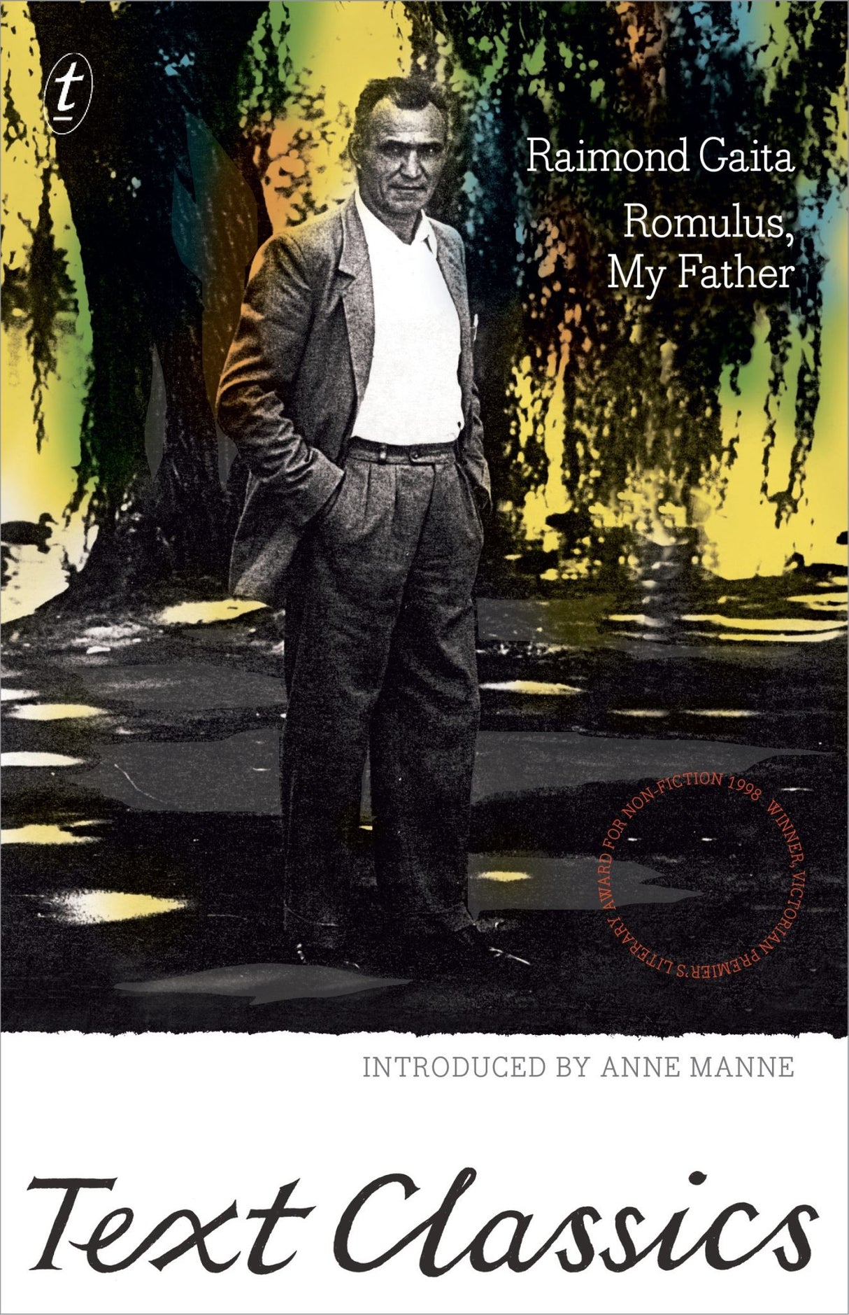 Cover of 'Romulus, My Father: Text Classics', showcasing a poignant memoir about father-son bond and immigrant resilience.