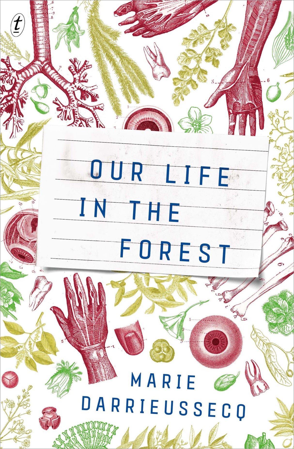 Cover of "Our Life in the Forest," a dystopian novel exploring identity and survival in a bleak future.