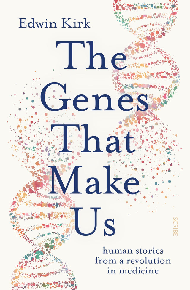 Informative trade paperback titled "The Genes That Make Us," exploring genetics' influence on health and identity.