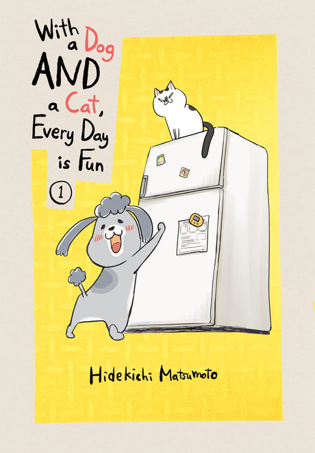 Manga featuring a joyful dog and a mischievous cat, highlighting the humorous chaos of a multi-animal home.