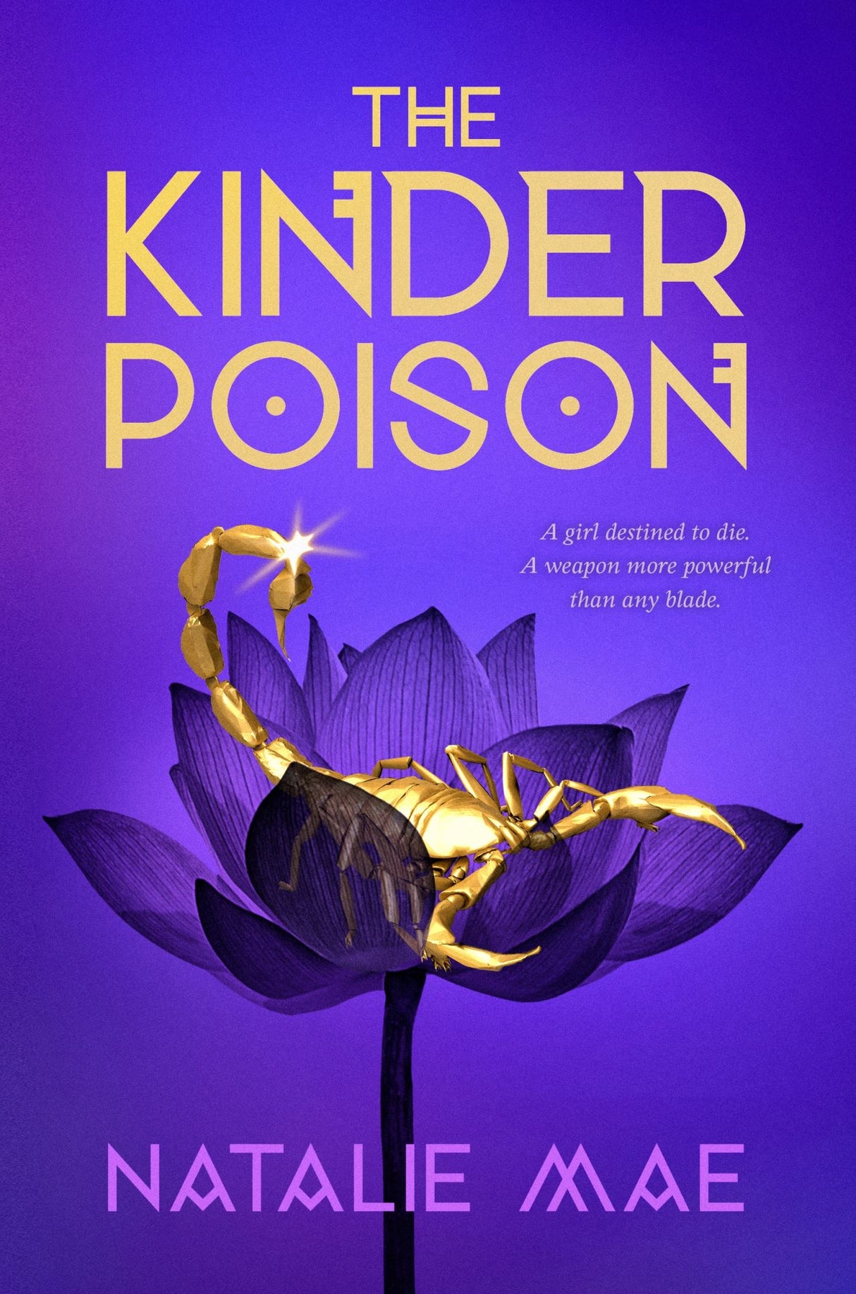 Cover of "The Kinder Poison," a fantasy novel featuring Zahru in a deadly race for the throne amidst magic and danger.