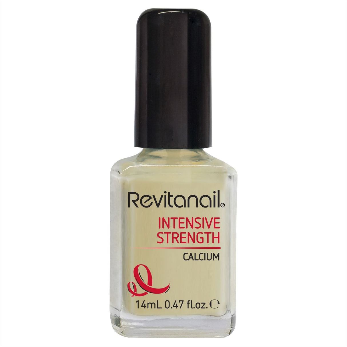 Revitanail Intensive Strength treatment in a 14ml bottle for stronger, healthier nails enriched with calcium and essential minerals.